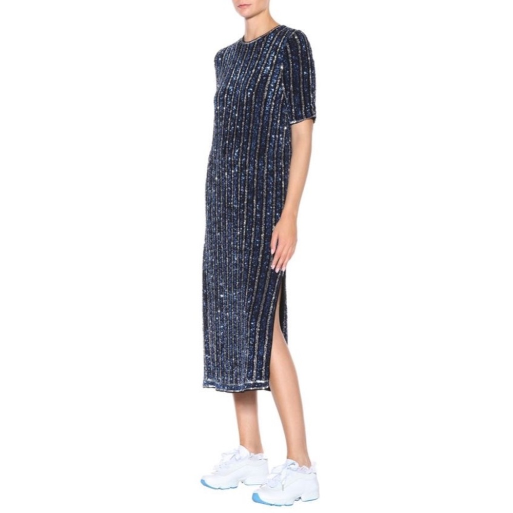ISO - Ganni Pfeiffer Sequinned Dress in blue